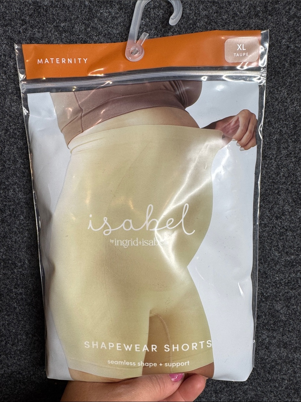 New xs Ingrid & Isabel Taupe Maternity Shapewear Shorts